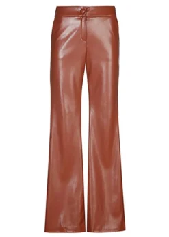Caroline Biss Leren Broek Cognac Roze New