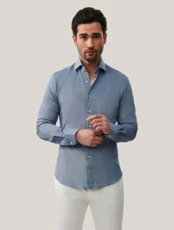Cavallaro Napoli Overhemd 110241014 Blauw Online
