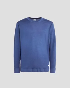 CP Company Merino Sweater 17CMKN237A Blauw Outlet