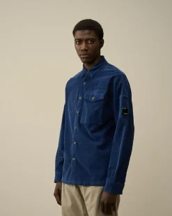 CP Company Shirtjacket Blauw 17CMSH160A Outlet