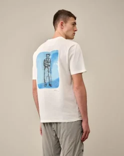 CP Company T-shirt Wit 16CMTS286A Sale