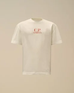 CP Company T-shirt Wit 18CMTS141A Clearance
