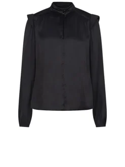 DANTE6 Dante 6 Amari Detail Shoulder Blouse Zwart Clearance