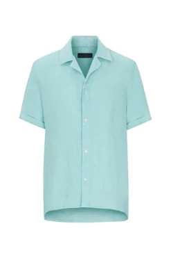 DRYKORN Bijan Linnen Hemd Aqua 47356 Best