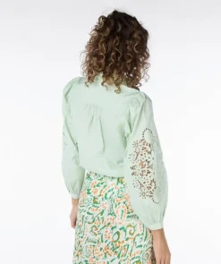 Esqualo Blouse SP24.14035 Groen Sale