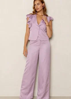Freebird Broek Phileine F-Wv-Linen-Vis-25-2 Roze Discount