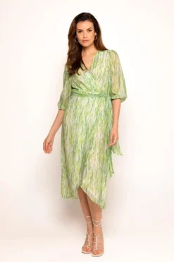 Freebird Jurk Blossom Midi Wv-Abstract-Vis-AOP-24-1 Best