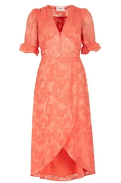 Freebird Jurk Dahl F-Wv-Jaquard-Lurex-24-2 Hot