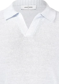 Gran Sasso Knitted Polo Blauw 23140/18640 Best