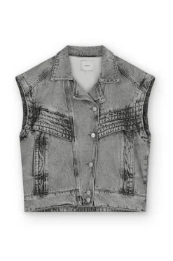 Homage Detachable Sleeves Denim Jacket Grijs Best