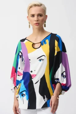 Joseph Ribkoff Blouse Multi Colour 251148 Hot