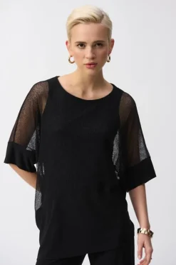 Joseph Ribkoff Blouse Zwart 251092 Clearance