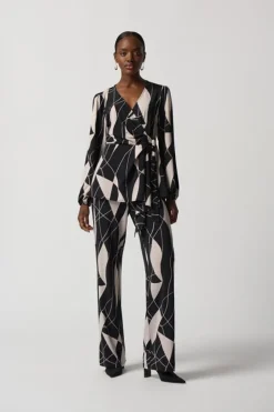 Joseph Ribkoff Blouse Zwart Dessin 233033 Clearance