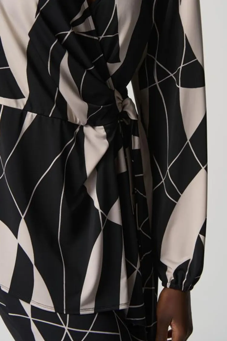 Joseph Ribkoff Blouse Zwart Dessin 233033 Clearance