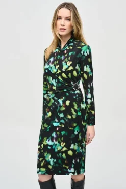 Joseph Ribkoff Jurk 243321 Groen Dessin Discount