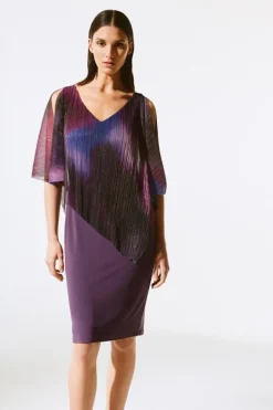Joseph Ribkoff Jurk 243718 Paars Dessin New
