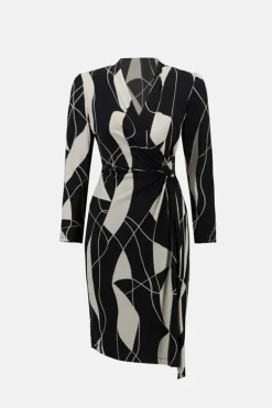 Joseph Ribkoff Jurk Zwart Dessin 233104 Discount