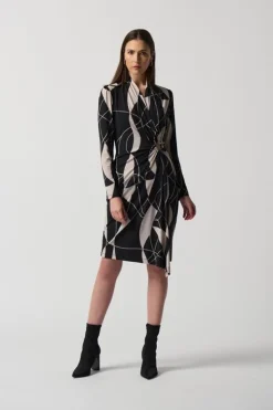 Joseph Ribkoff Jurk Zwart Dessin 233104 Discount