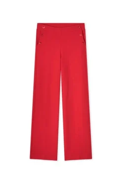 KYRA Broek Solid Tony-s25 Rood Discount