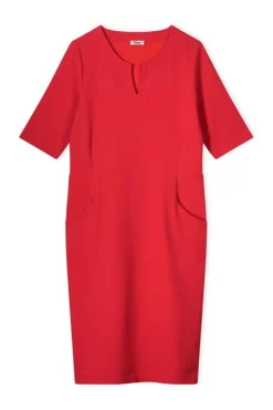 KYRA Jurk Solid Jantina-s25 Rood