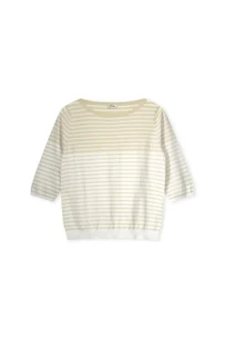 KYRA Trui Stripe Britt-s25 Bruin Sale