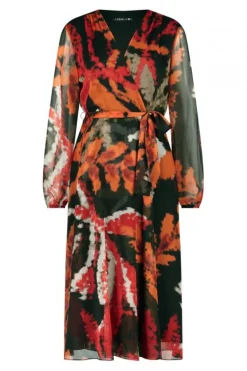 Label DOT Jurk 2423005 Lina Oranje Outlet