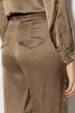 Luisa Cerano Pantalon Bruin Zijde 698668/3596