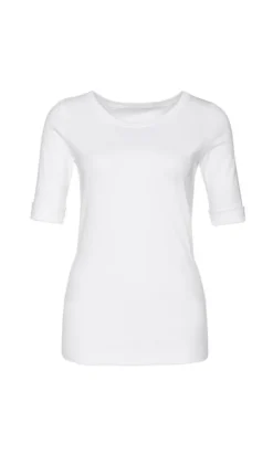 Marc Cain Essentials T-Shirt +E 48.09 J50 Wit Outlet