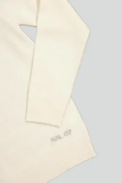 NN07 Wollen Crewneck Pullover Wolwit Nigel 6585 Off-white Outlet