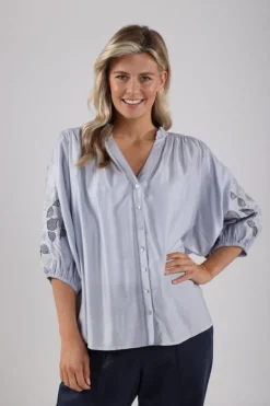 NUKUS Blouse NKS02097 Blauw Clearance