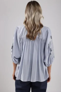 NUKUS Blouse NKS02097 Blauw Clearance
