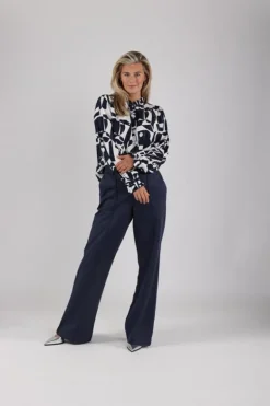 NUKUS Broek NKS09008 Blauw Outlet