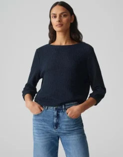 OPUS Sweater Gofona Blauw Online