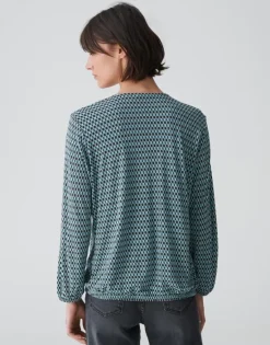 OPUS T-Shirt Sannah tradition Blauw Best
