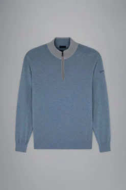 Paul And Shark Paul & Shark Cashmere Half Zip blauw 24411611