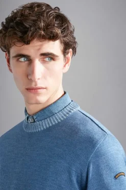 Paul And Shark Paul & Shark Crew Pullover Blauw 14311021