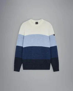 Paul And Shark Paul & Shark crewneck sweater Blauw Dessin 23411514