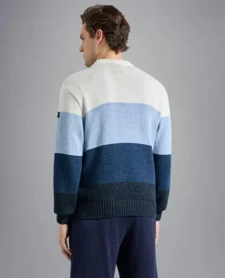 Paul And Shark Paul & Shark crewneck sweater Blauw Dessin 23411514