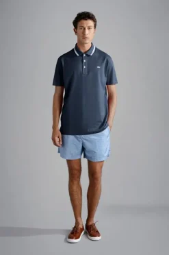 Paul And Shark Paul & Shark Knitted Piqué Polo Navy 24411262 Sale