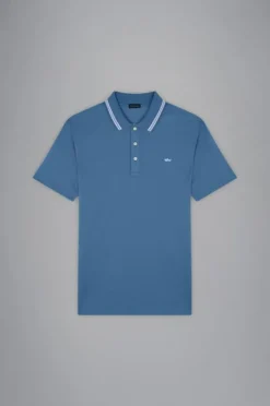 Paul And Shark Paul & Shark Knitted Piqué Polo Blauw 24411262 Outlet