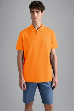 Paul And Shark Paul & Shark Knitted Piqué Polo Oranje 24411229 Discount