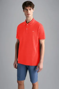 Paul And Shark Paul & Shark Knitted Piqué Polo Rood 24411229 Online