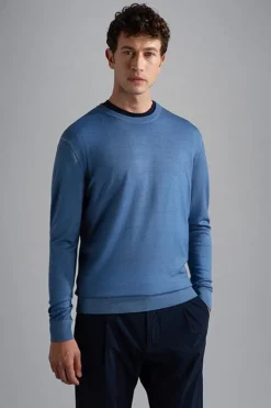 Paul And Shark Paul & Shark Knitted Wool crewneck Blauw 21411573 New