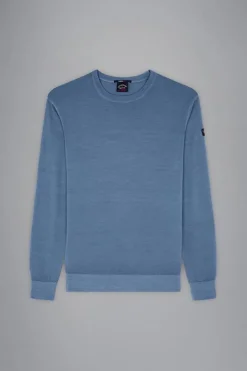 Paul And Shark Paul & Shark Knitted Wool crewneck Blauw 21411573 New