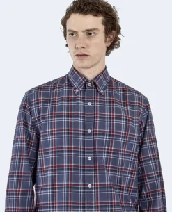 Paul And Shark Paul & Shark Overhemd 12313093 Blauw Dessin New