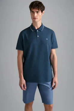 Paul And Shark Paul & Shark Piqué Polo Navy 24411229 Clearance