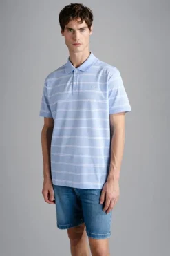 Paul And Shark Paul & Shark Piqué Polo Shirt Lichtblauw 24411263 Best