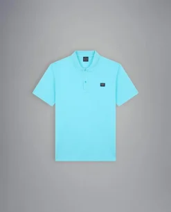 Paul And Shark Paul & Shark Polo K/M 23411274 Aqua Discount