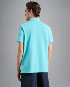 Paul And Shark Paul & Shark Polo K/M 23411274 Aqua Discount