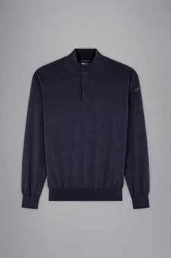 Paul And Shark Paul & Shark Wol Half Zip Donkerblauw 24411616 Discount